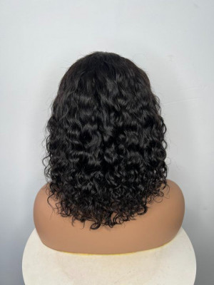 13X6 TRANSPARENT LACE WIG 14inch 180% price is $105 jet black USA free shipping (fay6)