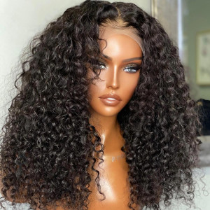 Glueless 13*6 Lace Wigs Loose Curly Brazilian Virgin Human Hair Pre Plucked Hairline With Baby Hair (w024)