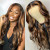 Piano Color Hair Glueless 13x6 Lace Wigs Wave Brazilian Virgin Human Hair Pre Plucked Hairline (w031)