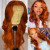 Glueless 13*6 Lace Wigs Ginger Brazilian Body Wave Virgin Human Hair Pre plucked Hairline With Baby Hair (w014)