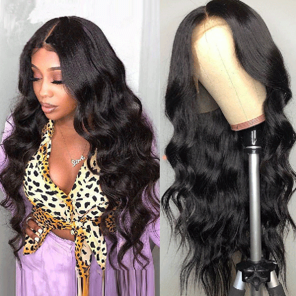 150 Density 13x6 Lace Front Human Hair Wigs Body Wave With Baby